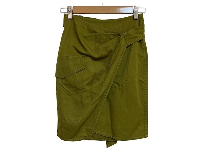 Autre Marque Falda Isabel Marant Étoile Verde Caqui - vista 2