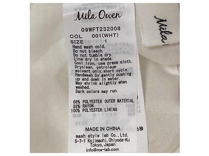 Autre Marque Mila Owen Gathered Structured Puff Sleeve Bluse Weiß - Ansicht 7