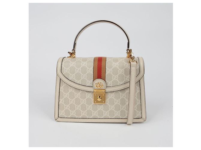 Gucci Bolso de mano Ophidia Small con asa superior Castaño - vista 2
