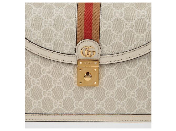 Gucci Bolso de mano Ophidia Small con asa superior Castaño - vista 3