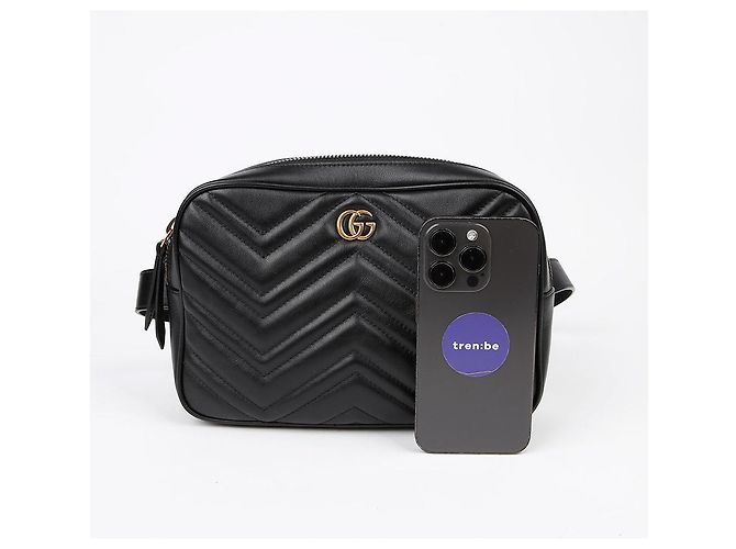 Gucci Borsa a tracolla GG Marmont Nero - vista 8