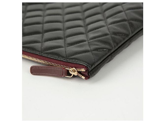 Chanel Clutch Media Classica in Caviale Nero - vista 10