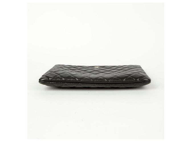 Chanel Clutch Media Classica in Caviale Nero - vista 7