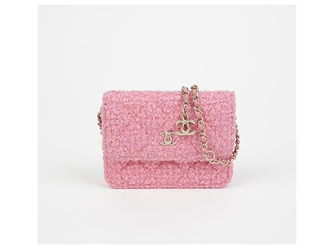 Chanel Bolsa de cinto com aba e corrente logo CC Rosa - vista 2