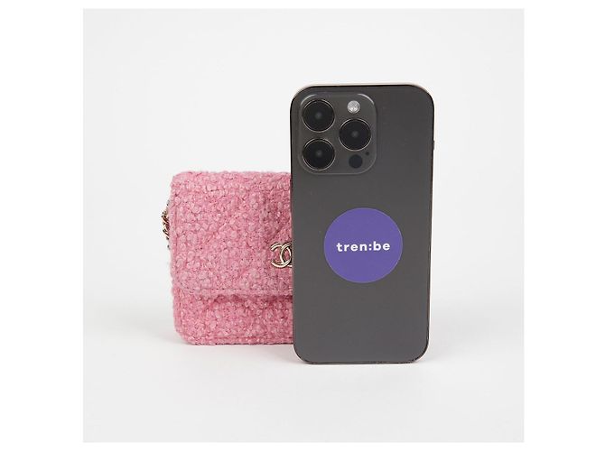 Chanel Bolsa de cinto com aba e corrente logo CC Rosa - vista 6