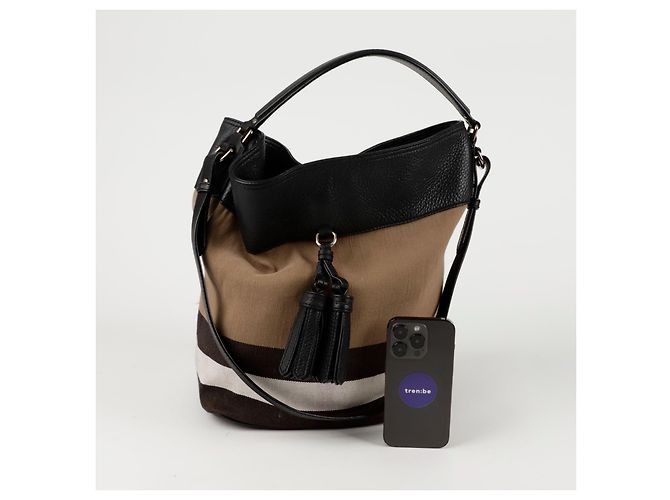 Burberry Ashby Medium Hobo Schultertasche Schwarz - Ansicht 9