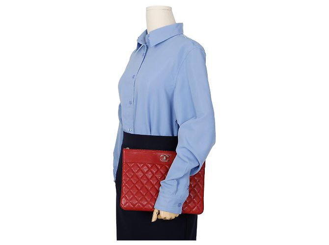 Chanel Mademoiselle Nuova Clutch Media Rosso - vista 11