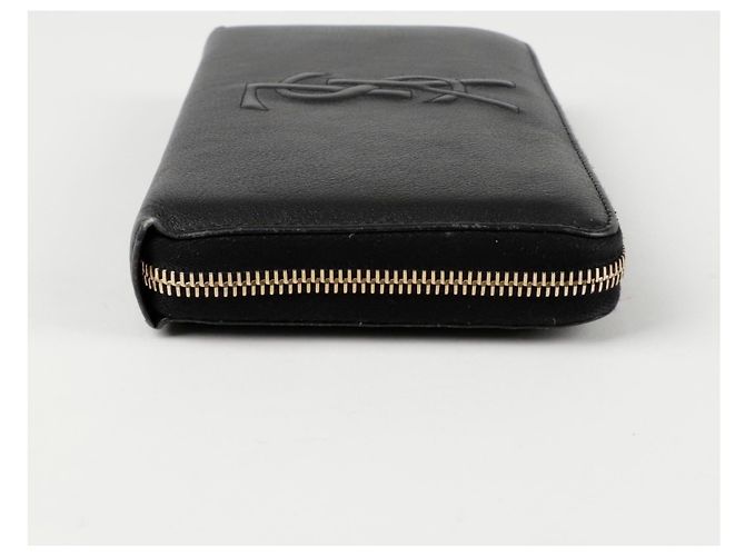 Saint Laurent Cartera larga con cremallera Monogram Negro - vista 11