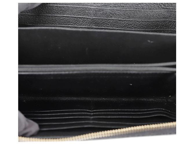 Saint Laurent Cartera larga con cremallera Monogram Negro - vista 13