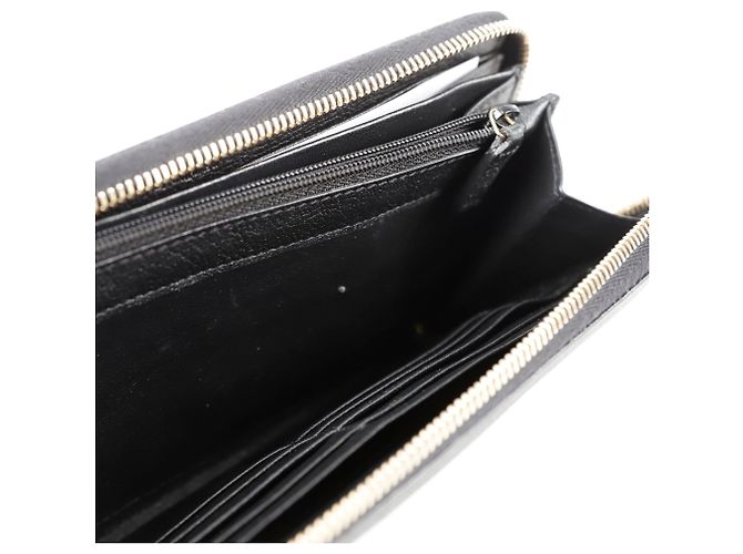 Saint Laurent Cartera larga con cremallera Monogram Negro - vista 14