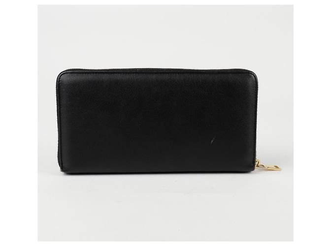 Saint Laurent Cartera larga con cremallera Monogram Negro - vista 4