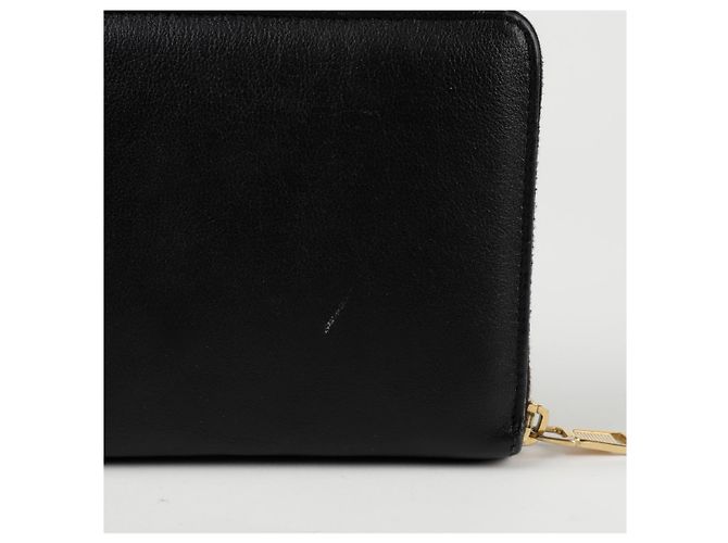 Saint Laurent Cartera larga con cremallera Monogram Negro - vista 5