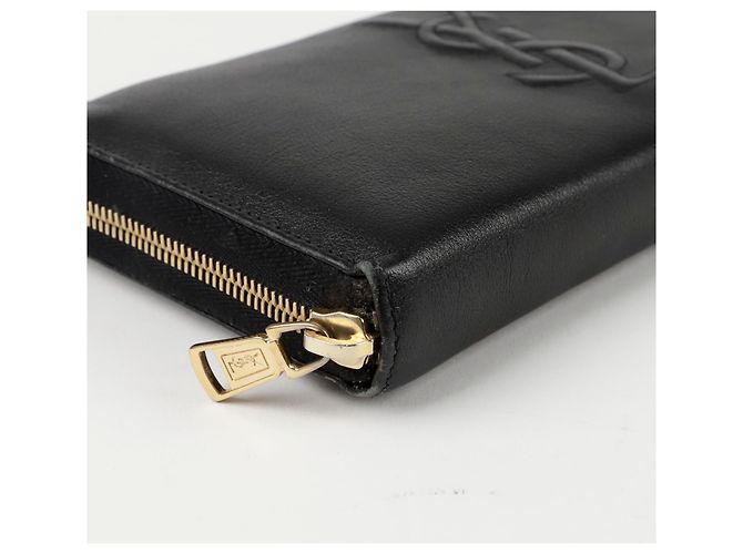 Saint Laurent Cartera larga con cremallera Monogram Negro - vista 8