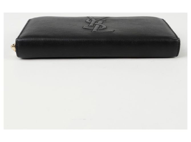 Saint Laurent Cartera larga con cremallera Monogram Negro - vista 9