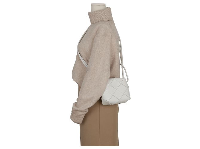 Bottega Veneta Mini borsa a tracolla cassette Bianco - vista 14