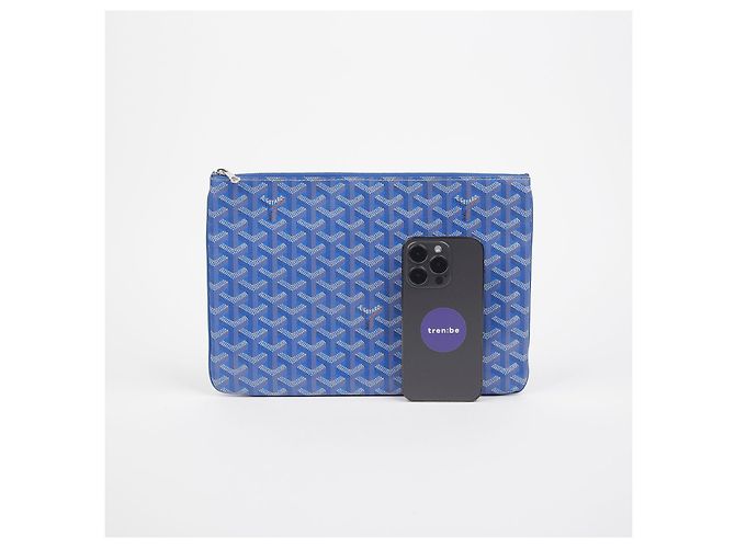Goyard Clutch Sena MM Blu - vista 8