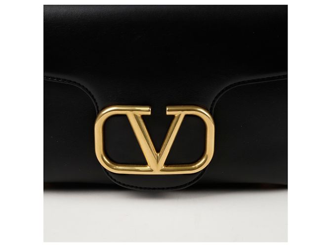 Valentino Bolsa transversal com logo e tachas Preto - vista 2