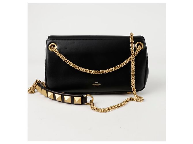 Valentino Bolsa transversal com logo e tachas Preto - vista 3