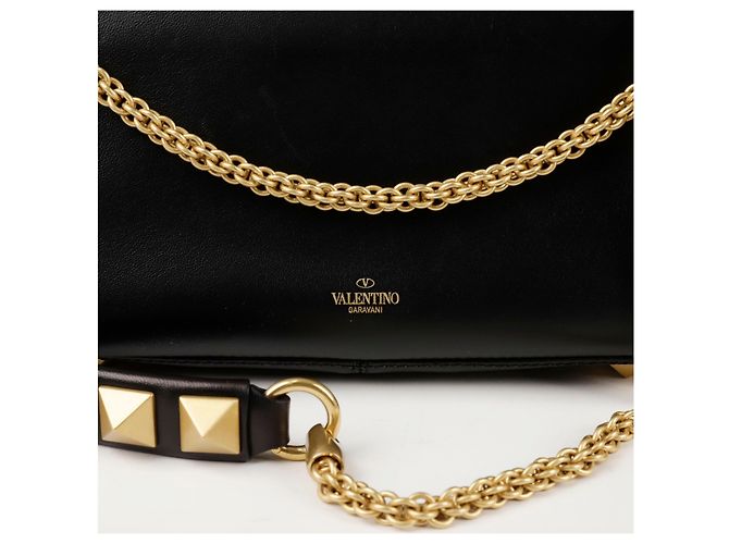Valentino Bolsa transversal com logo e tachas Preto - vista 4