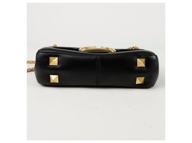 Valentino Bolsa transversal com logo e tachas Preto - vista 7