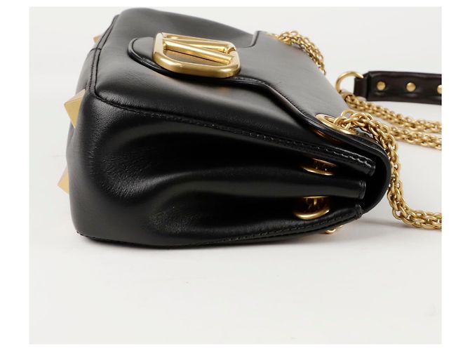 Valentino Bolsa transversal com logo e tachas Preto - vista 8