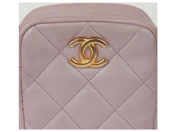 Chanel Mini borsa a tracolla My Perfect in pelle caviar con logo CC Rosa - vista 2