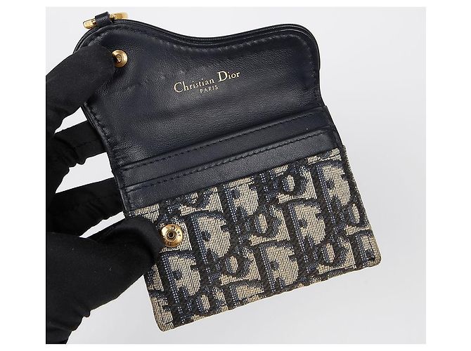 Saddle Dior Billetera con solapa de silla Azul - vista 9