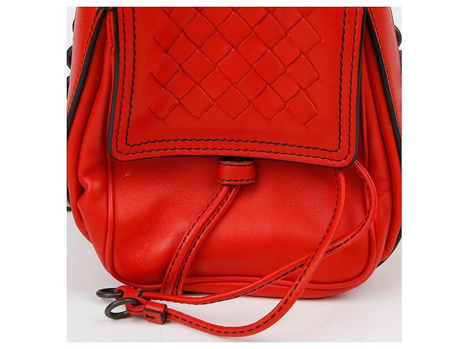 Bottega Veneta Borsa a tracolla Intrecciato Double Flap Rosso - vista 2