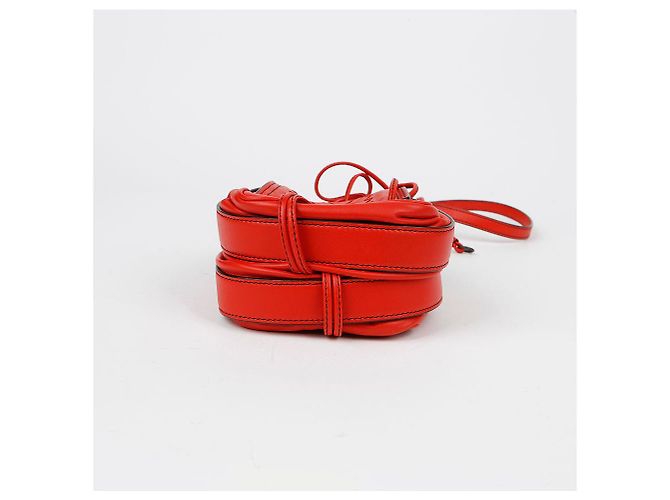 Bottega Veneta Borsa a tracolla Intrecciato Double Flap Rosso - vista 5
