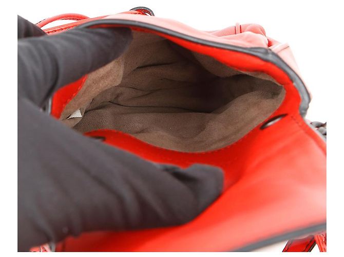 Bottega Veneta Borsa a tracolla Intrecciato Double Flap Rosso - vista 8