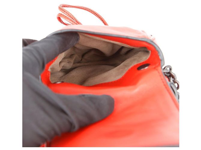 Bottega Veneta Borsa a tracolla Intrecciato Double Flap Rosso - vista 9