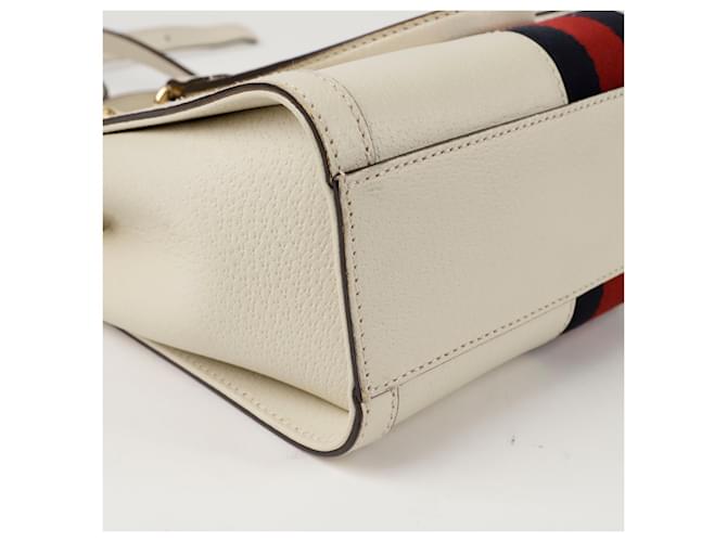 Gucci Borsa a Spalla Ophidia Small Tote Bianco - vista 11