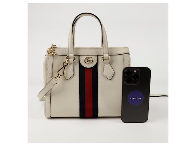 Gucci Borsa a Spalla Ophidia Small Tote Bianco - vista 13