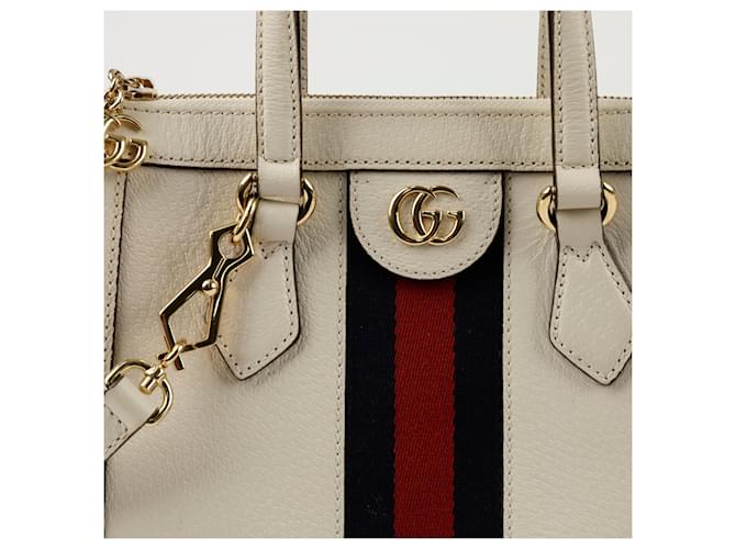 Gucci Borsa a Spalla Ophidia Small Tote Bianco - vista 2