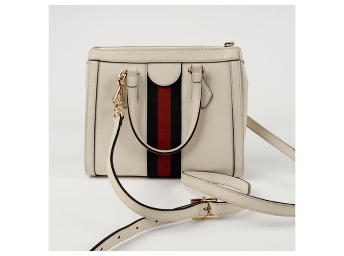 Gucci Borsa a Spalla Ophidia Small Tote Bianco - vista 6