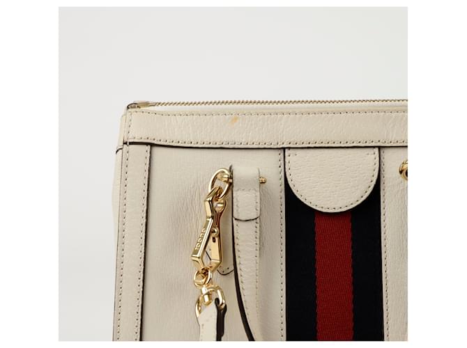 Gucci Borsa a Spalla Ophidia Small Tote Bianco - vista 7