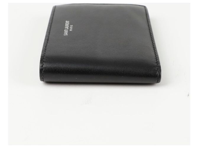 Saint Laurent Portafoglio Slim con Logo Nero - vista 4