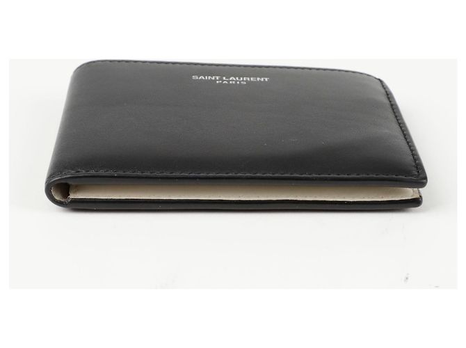 Saint Laurent Portafoglio Slim con Logo Nero - vista 5