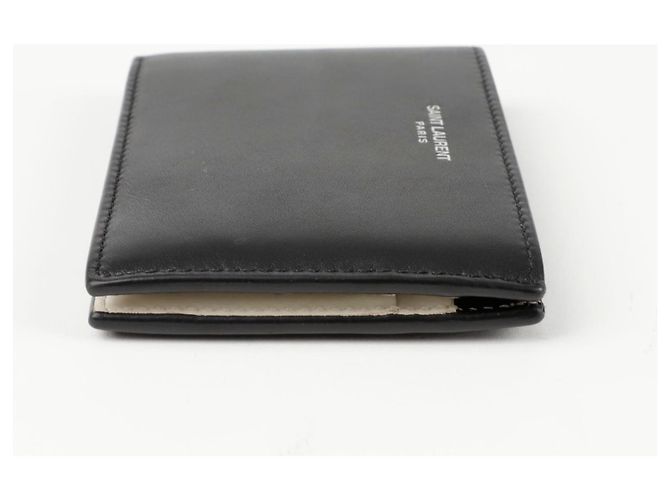 Saint Laurent Portafoglio Slim con Logo Nero - vista 6