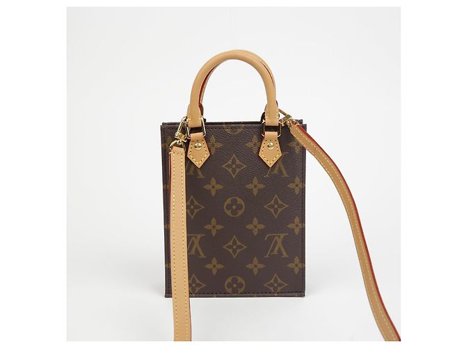 Louis Vuitton Piccola Borsa Tote a Spalla con Patta Marrone - vista 3