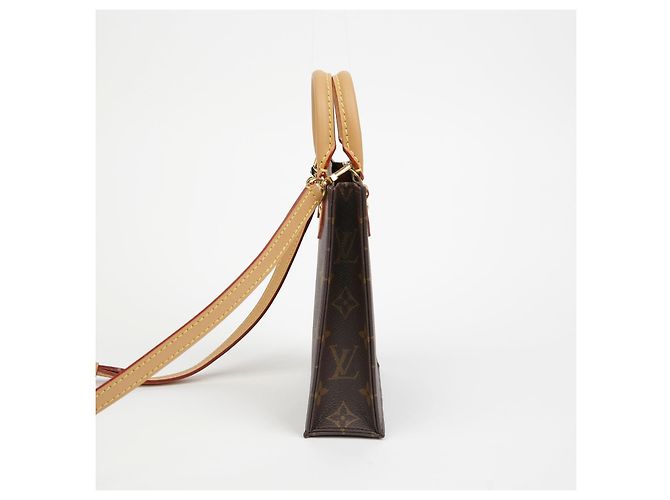 Louis Vuitton Piccola Borsa Tote a Spalla con Patta Marrone - vista 4