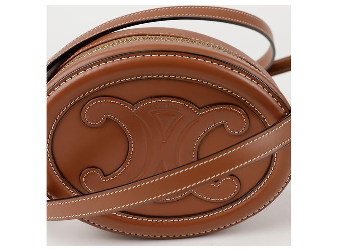 Céline Triope Oval Pulse Schultertasche Braun - Ansicht 2