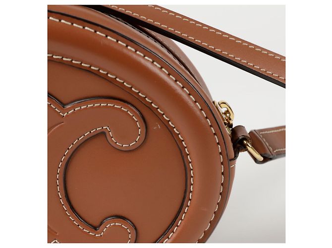 Céline Triope Oval Pulse Schultertasche Braun - Ansicht 5