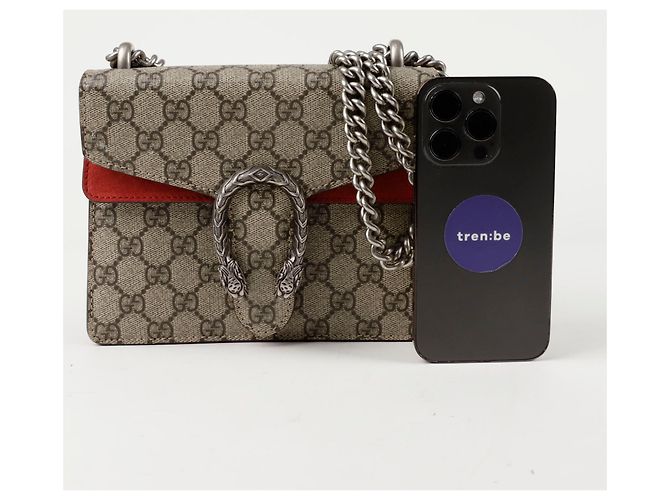 Gucci Borsa a tracolla mini catena Dionysus Rosso - vista 9