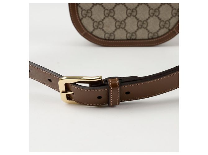 Gucci Runder Gurtbeutel Horsebit Braun - Ansicht 5