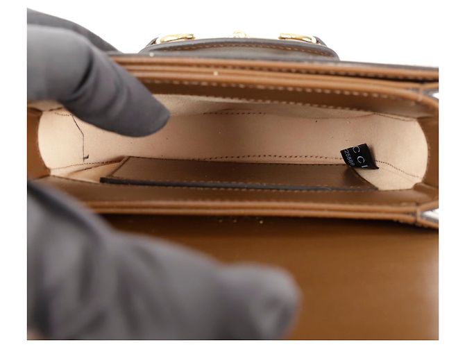 Gucci Runder Gurtbeutel Horsebit Braun - Ansicht 9