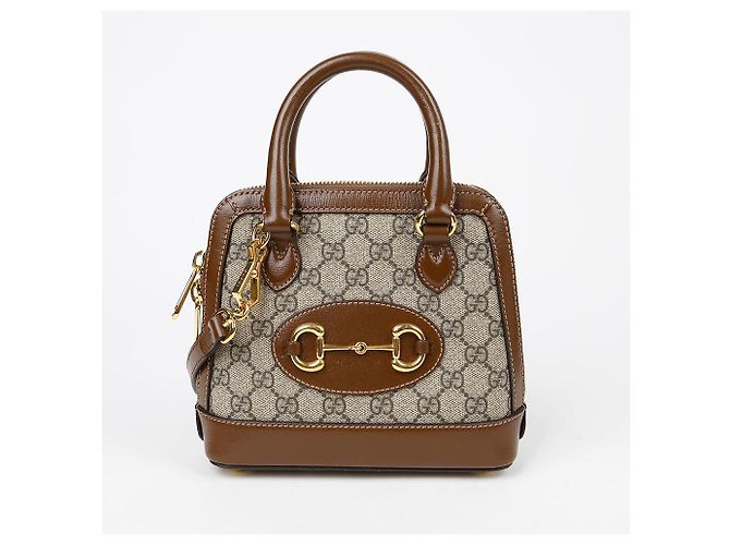 Gucci Borsa a mano mini Horsebit con manico superiore Marrone - vista 2