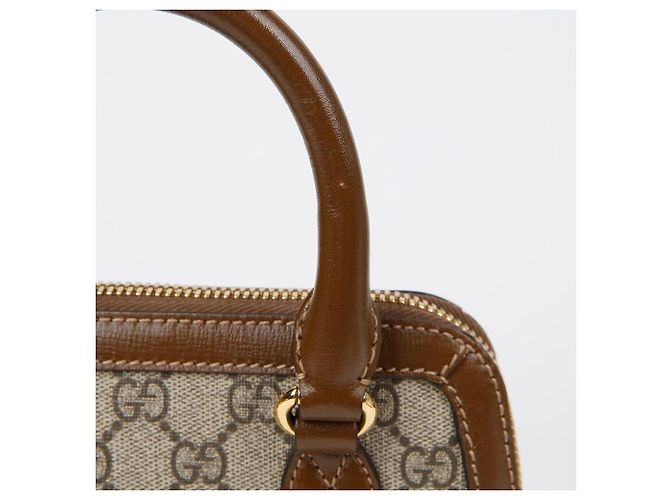 Gucci Borsa a mano mini Horsebit con manico superiore Marrone - vista 3