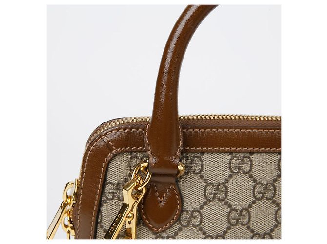 Gucci Borsa a mano mini Horsebit con manico superiore Marrone - vista 4