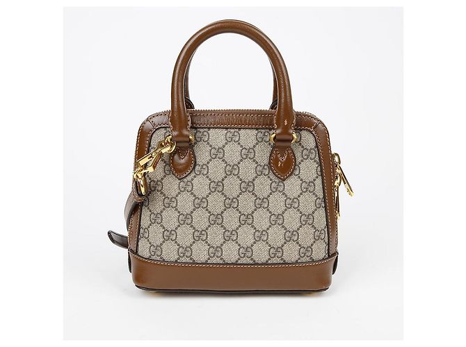 Gucci Borsa a mano mini Horsebit con manico superiore Marrone - vista 6